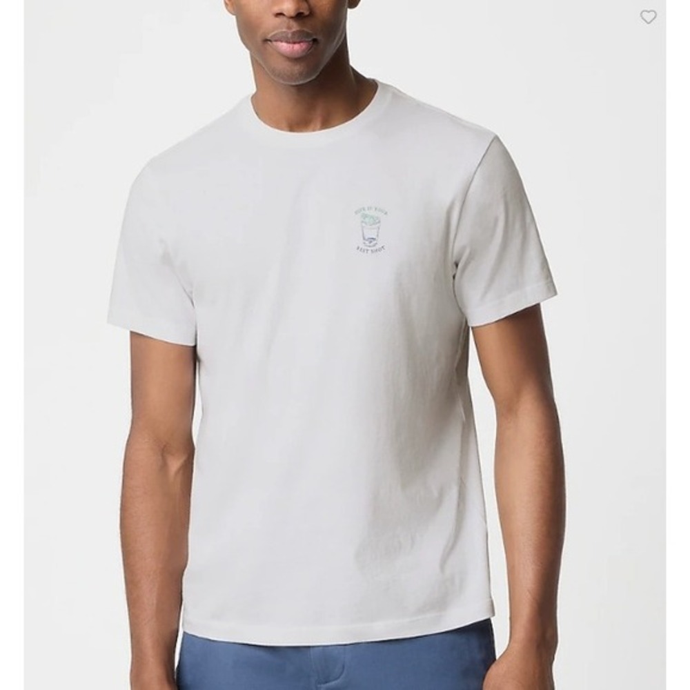 J.Crew‎ Mens XXL White Graphic T Shirt Give It Your Best Shot Short Sleeve CJ898